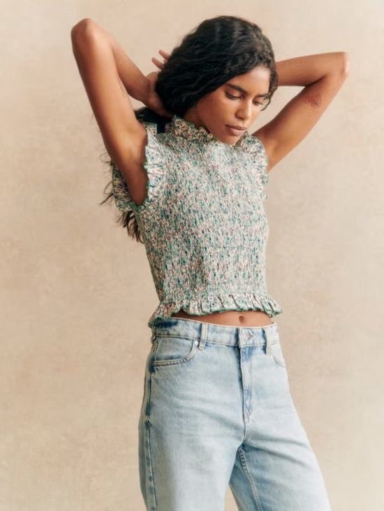 Sezane Tops - NWT Sézane Samona Blouse in Ostuni Print Size 4/36